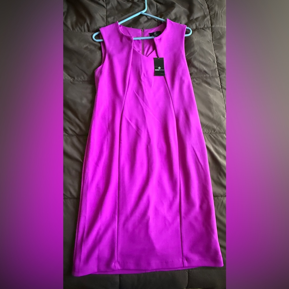 Ronni Nicole Fuchsia Midi Dress